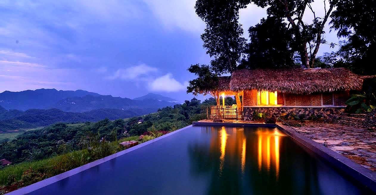 Pù Luông Retreat nên thơ vào chiều tối